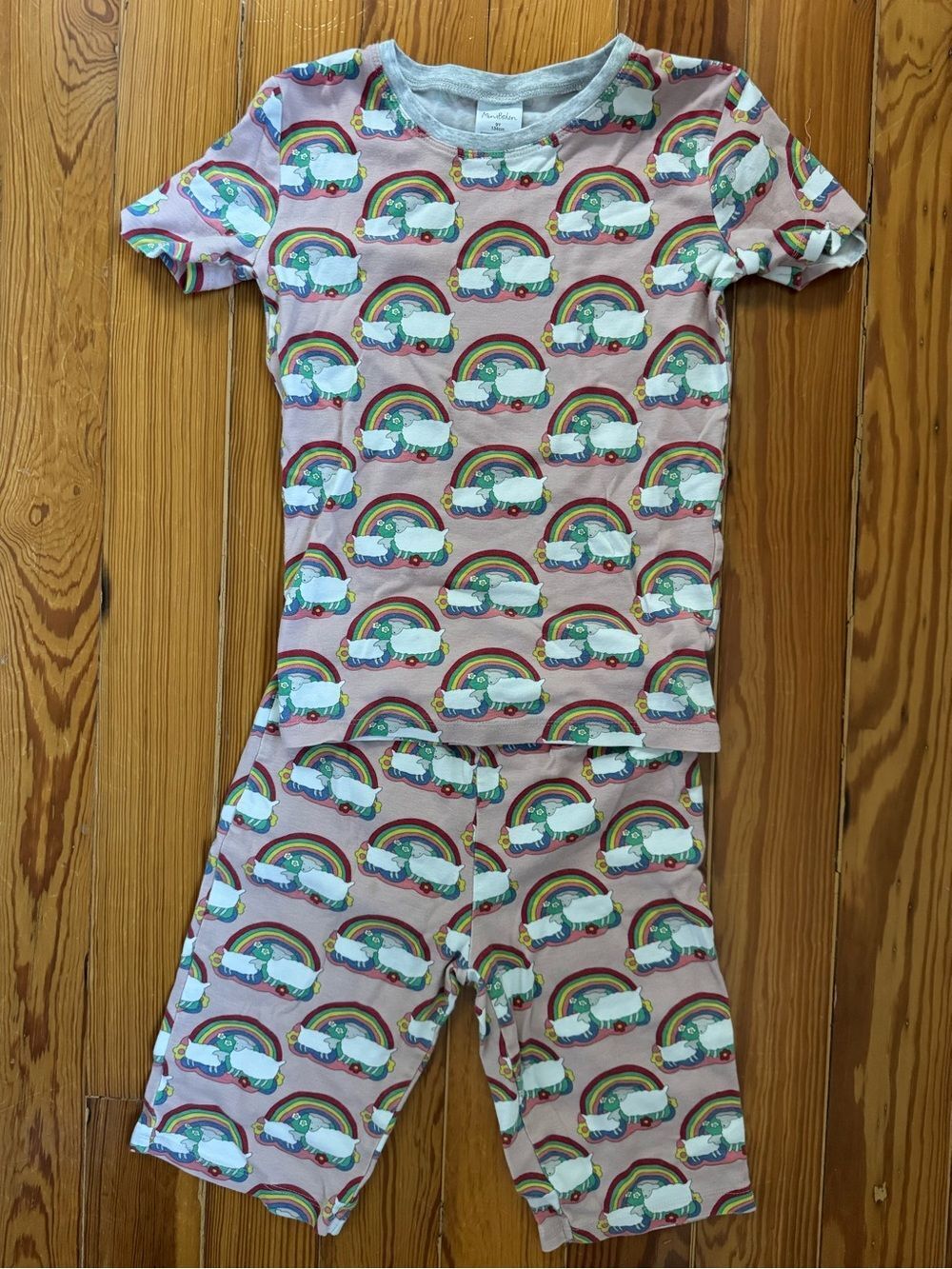 Mini Boden Rainbow and Sheep PJ Set